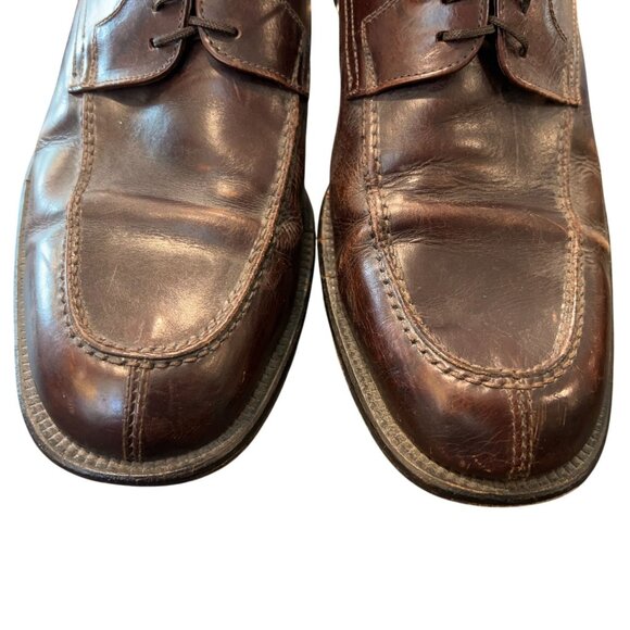 Brass Boot Brown Leather Split Apron Toe Derby Shoes Mens 12 Spain